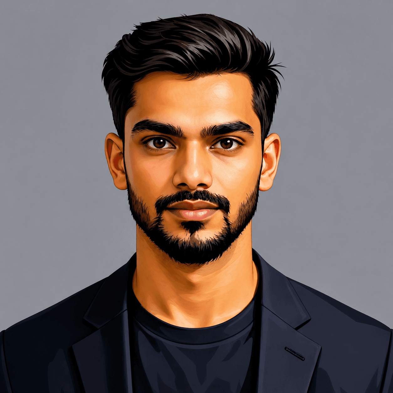 Illustrated portrait of Roshan Sahani